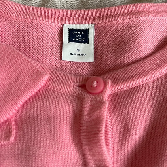 LIKE NEW Janie and Jack pink cropped cardigan - Picture 3 of 3